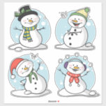 Christmas Snowman Sticker<br><div class="desc">Weihnachts Snowman Sticker Sticker Sticker werden auf die genaue Form Ihres Bildes geschnitten und mit einem benutzerdefinierten Schnitt (kiss-cut) Prozess auf Vinyl Bogen produziert</div>