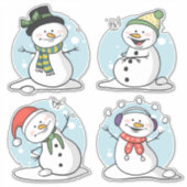 Christmas Snowman Sticker (Vorderseite)
