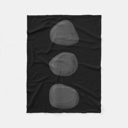 Christmas Snowman Three Black Buttons Xmas Costume Fleecedecke (Vorderseite)