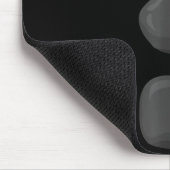 Christmas Snowman Three Black Buttons Xmas Costume Mousepad (Ecke)