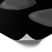 Christmas Snowman Three Black Buttons Xmas Costume Poster (Ecke)