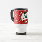 Christmas Snowman Travel Mug Reisebecher (Vorderseite Links)