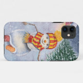 Christmas snowman walking Case-Mate iPhone hülle (Rückseite (Horizontal))