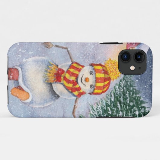 Christmas snowman walking Case-Mate iPhone hülle (Rückseite (Horizontal))