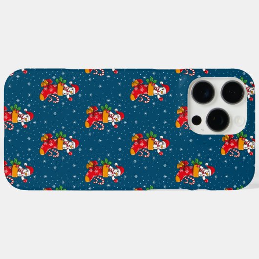 Christmas Snowman Whimsical Pattern Case-Mate iPhone Hülle (Rückseite (Horizontal))