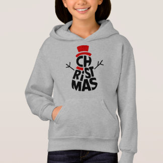 Christmas Snowman Word Art  Hoodie