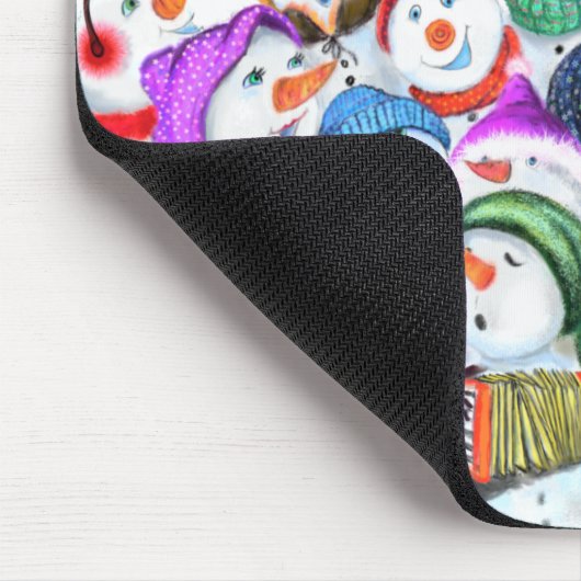 Christmas Snowmans Mouse Pad Mousepad (Ecke)