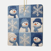 Christmas Snowmen and Snowflakes Quilt Pattern Keramikornament (Links)
