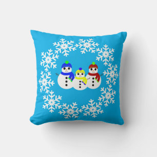 Christmas Snowmen Throw Kissen