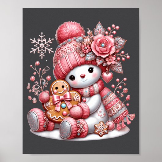 Christmas Snowperson Poster (Vorne)