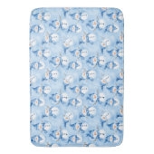 Christmas Snowy Blue Bath Mat Badematte (Vorderseite Vertikal)