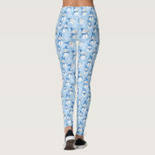 Christmas Snowy Blue Leggings (Rückseite)
