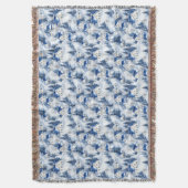 Christmas Snowy Blue Throw Blanket Decke (Vorderseite Vertikal)