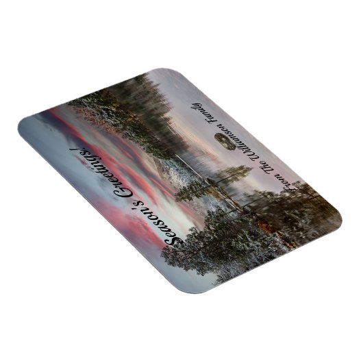 Christmas Snowy Landscape Scottish Loch Magnet (Rechte Seite)