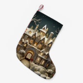 Christmas Snowy Manor Storybook Wonderland Kleiner Weihnachtsstrumpf (Vorderansicht (hängend))