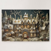 Christmas Snowy Manor Storybook Wonderland Puzzle (Horizontal)