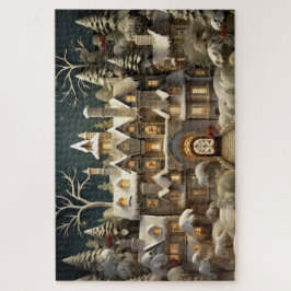 Christmas Snowy Manor Storybook Wonderland Puzzle