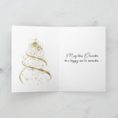 Christmas Snowy Owl In the Moonlight Karte (Innenseite)