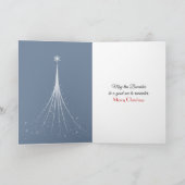 Christmas Snowy Owl On a Winter Tree Branch Karte (Innenseite)