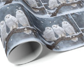 Christmas Snowy Owls Geschenkpapier (Rolleneckpunkt)