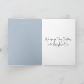 Christmas Snowy Owls On a Winter Branch Karte (Innenseite)