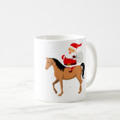 Christmas Snowy Santa Riding Horse Xmas Ugly Kaffeetasse (VorderseiteRechts)