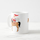 Christmas Snowy Santa Riding Horse Xmas Ugly Kaffeetasse (Vorderseite Links)