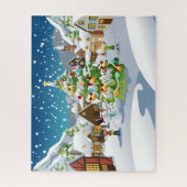 Christmas Snowy Small Town Puzzle (Vertikal)