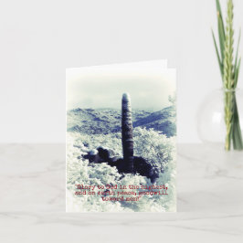 Christmas Snowy wonderland w Cactus Christian card