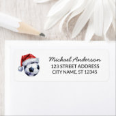 Christmas Soccer Ball Santa Return Address (Insitu)