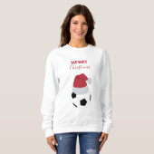 Christmas Soccer Ball Sports Football Holiday Sweatshirt (Vorne ganz)