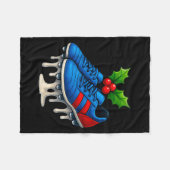 Christmas Soccer Cleats Ice Cream Drip Xmas Fleecedecke (Vorderseite (Horizontal))