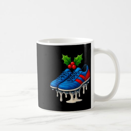 Christmas Soccer Cleats Ice Cream Drip Xmas Kaffeetasse (Rechts)