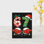 Christmas Soccer Drip Number 67 Boys Soccer Player Karte (Gelbe Blume)
