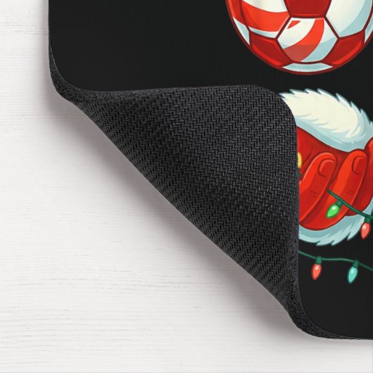 Christmas Soccer Drip Number 67 Boys Soccer Player Mousepad (Ecke)