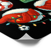 Christmas Soccer Drip Number 67 Boys Soccer Player Poster (Ecke)