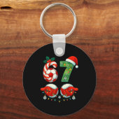 Christmas Soccer Drip Number 67 Boys Soccer Player Schlüsselanhänger (Vorderseite)