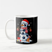 Christmas Soccer Funny Snowman Men Boys Kids Kaffeetasse (Links)