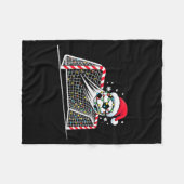 Christmas Soccer Goal Ball Lights Santa Xmas Kids Fleecedecke (Vorderseite (Horizontal))