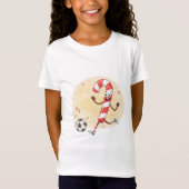 Christmas Soccer Player Candy Cane T-Shirt (Vorderseite)