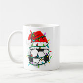 Christmas Soccer Santa Hat Lights Santa Srts Xmas  Kaffeetasse (Links)
