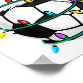 Christmas Soccer Santa Hat Lights Santa Srts Xmas  Poster (Ecke)