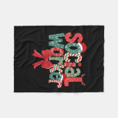 Christmas Social Worker Retro Xmas Tis The Season Fleecedecke (Vorderseite (Horizontal))
