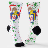 Christmas Socks Santa Darker Socken (Gewinkelt)