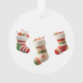 Christmas Socks Set – Cute Holiday Sock Designs Ornament (Rückseite)
