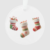 Christmas Socks Set – Cute Holiday Sock Designs Ornament (Vorderseite)