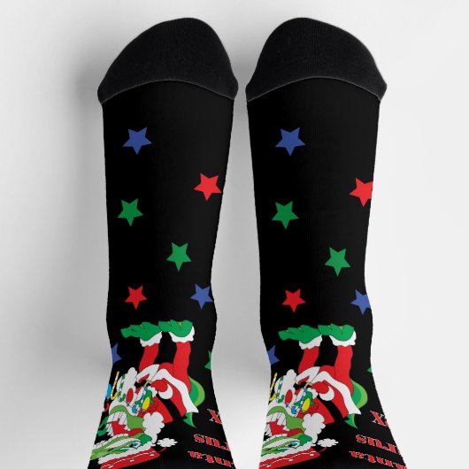 Christmas Socks TySantaSaurus Rex Socken (Oben)