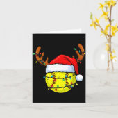 Christmas Softball Xmas Santa Srts Hat Mens Womens Karte (Gelbe Blume)