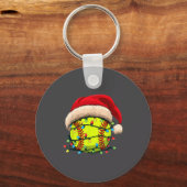 Christmas Softball Xmas Santa Srts Hat Mens Womens Schlüsselanhänger (Vorderseite)