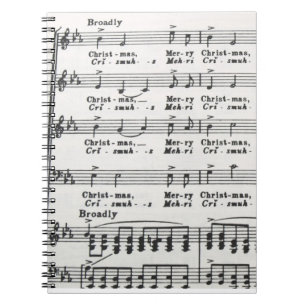 Christmas Song Sheet Music Notizblock